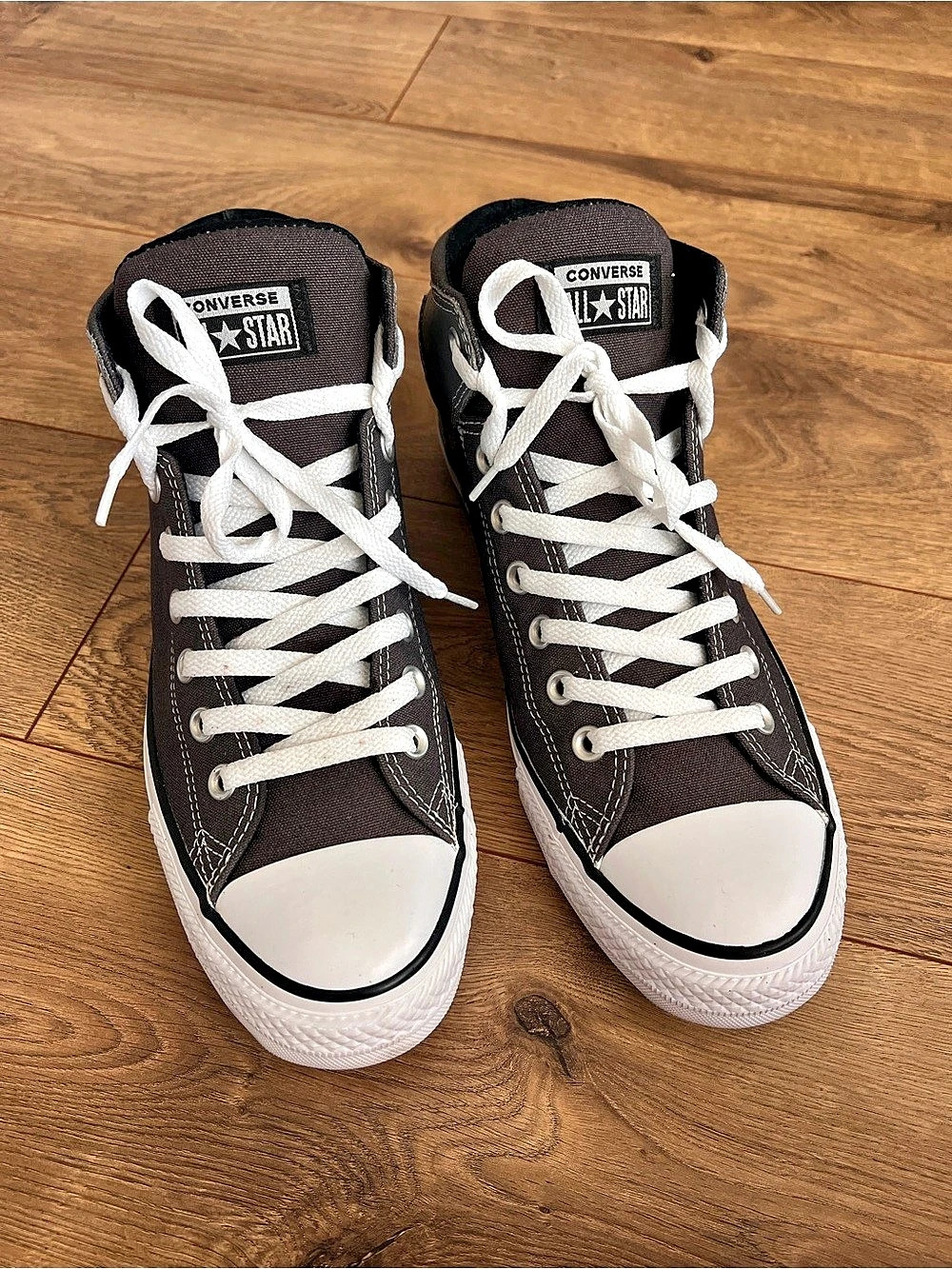 Converse Chuck Taylor All Star High Top Sneakers Black & Gray Mens US 10.5
